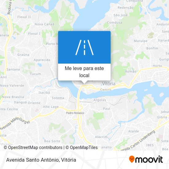 Avenida Santo Antônio mapa