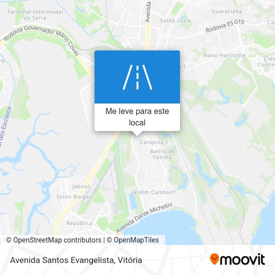 Avenida Santos Evangelista mapa