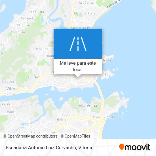 Escadaria Antônio Luiz Curvacho mapa