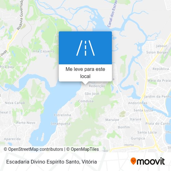 Escadaria Divino Espírito Santo mapa