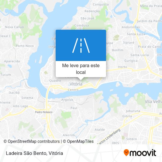 Ladeira São Bento mapa