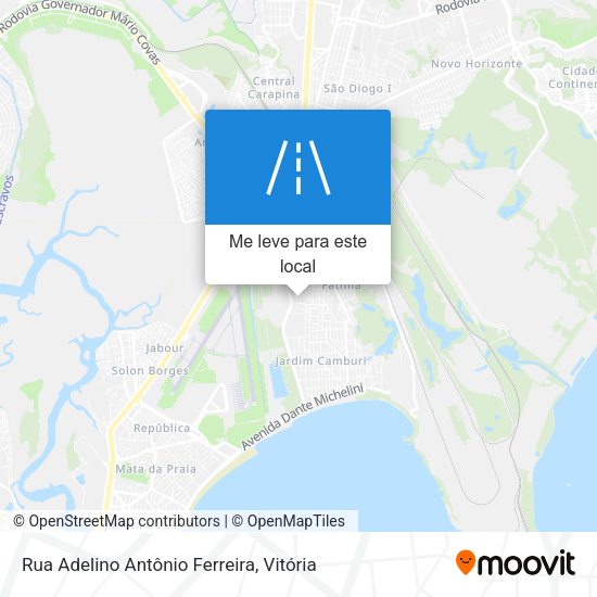 Rua Adelino Antônio Ferreira mapa
