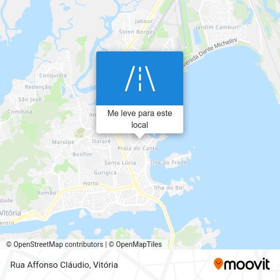 Rua Affonso Cláudio mapa