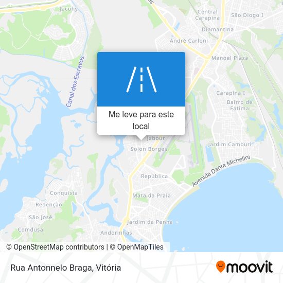 Rua Antonnelo Braga mapa