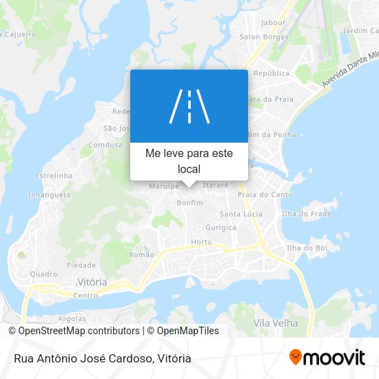 Rua Antônio José Cardoso mapa