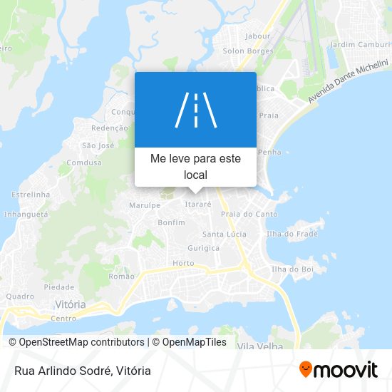 Rua Arlindo Sodré mapa