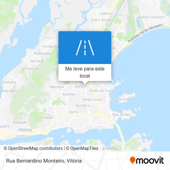 Rua Bernardino Monteiro mapa
