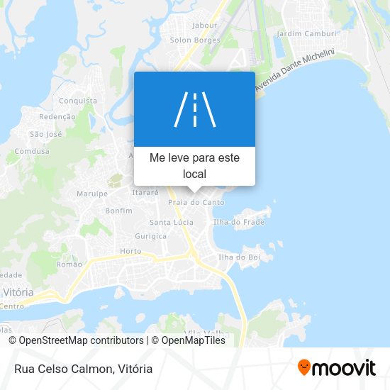 Rua Celso Calmon mapa