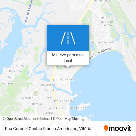 Rua Coronel Gastão Franco Americano mapa