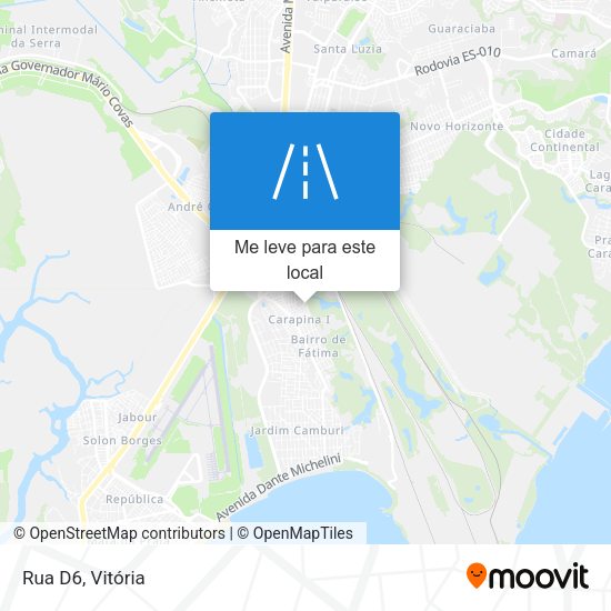 Rua D6 mapa