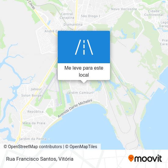 Rua Francisco Santos mapa