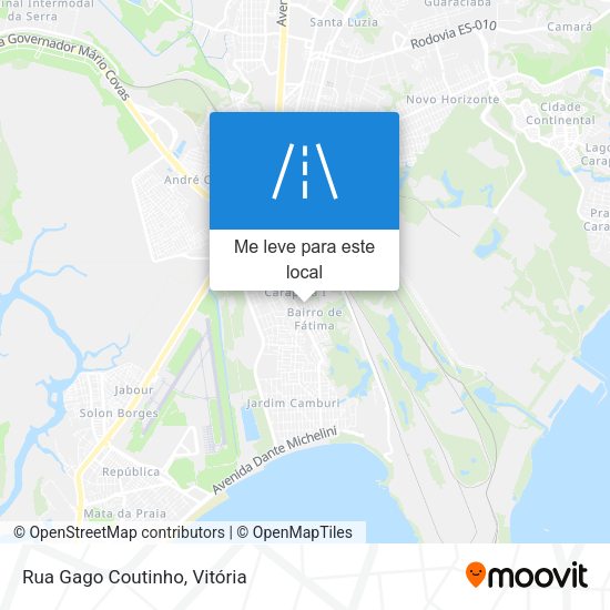Rua Gago Coutinho mapa
