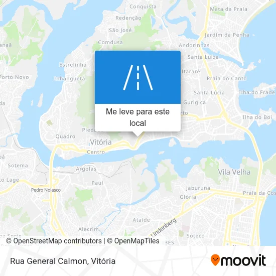 Rua General Calmon mapa