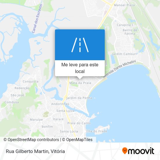 Rua Gilberto Martin mapa