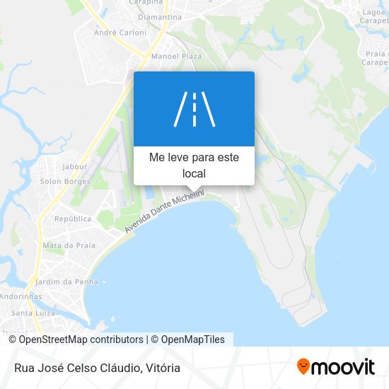 Rua José Celso Cláudio mapa