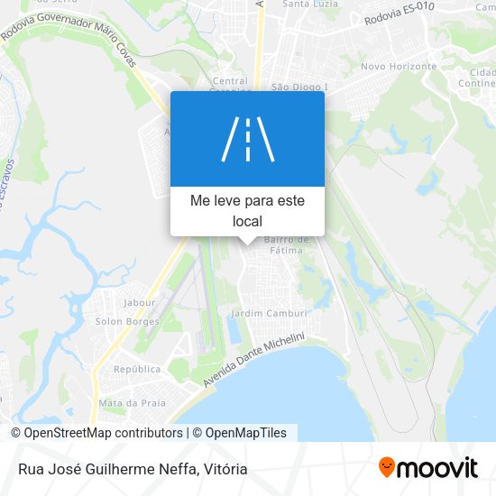 Rua José Guilherme Neffa mapa