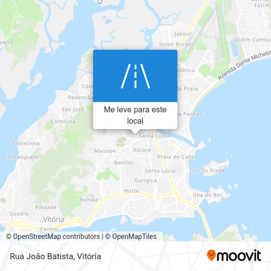 Rua João Batista mapa