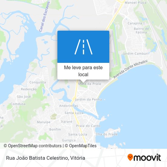 Rua João Batista Celestino mapa