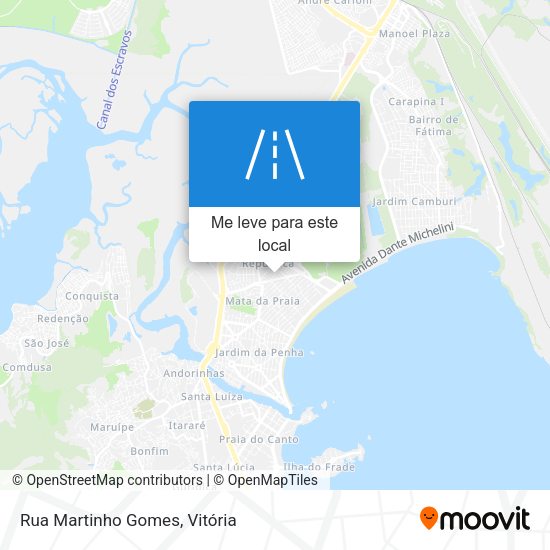 Rua Martinho Gomes mapa