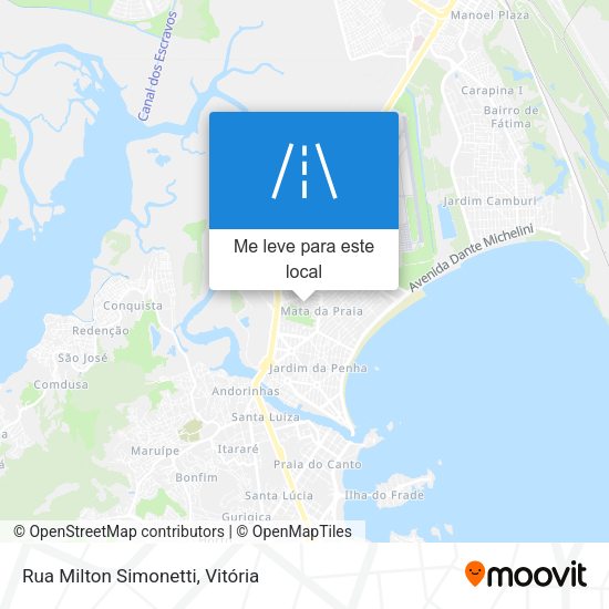 Rua Milton Simonetti mapa
