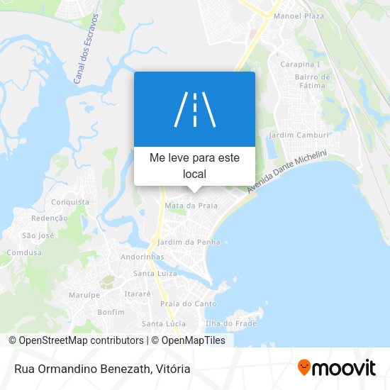 Rua Ormandino Benezath mapa