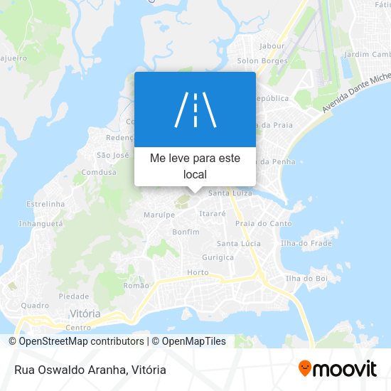 Rua Oswaldo Aranha mapa
