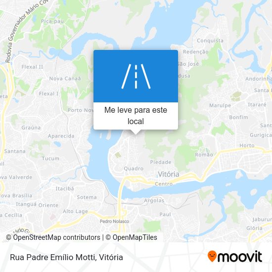 Rua Padre Emílio Motti mapa