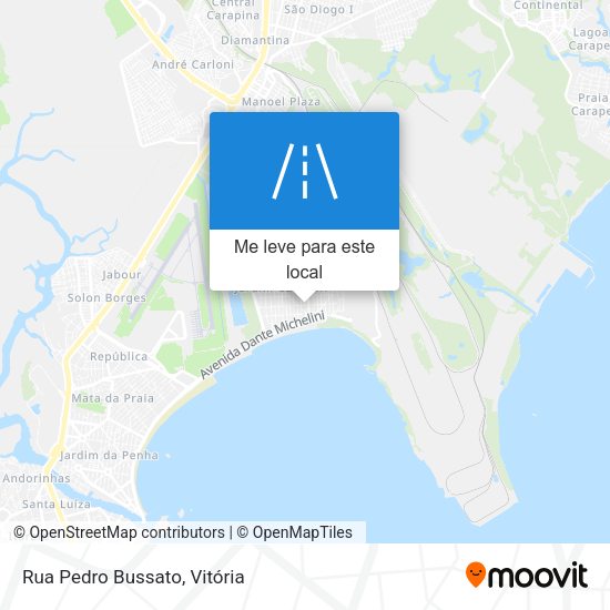 Rua Pedro Bussato mapa
