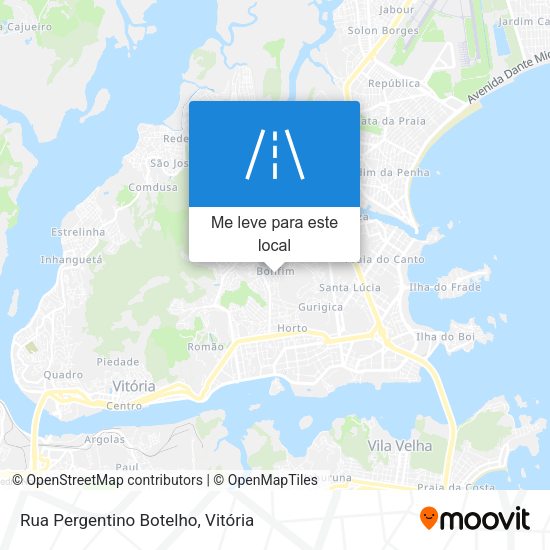 Rua Pergentino Botelho mapa