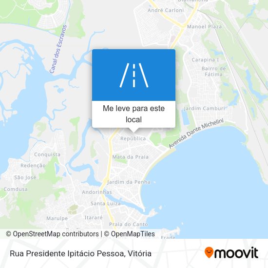 Rua Presidente Ipitácio Pessoa mapa