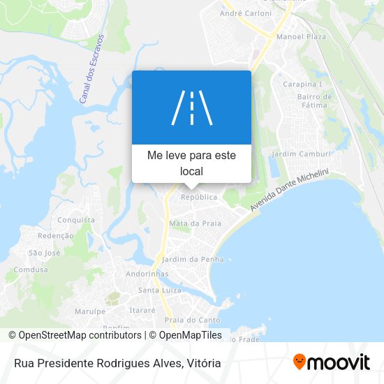 Rua Presidente Rodrigues Alves mapa