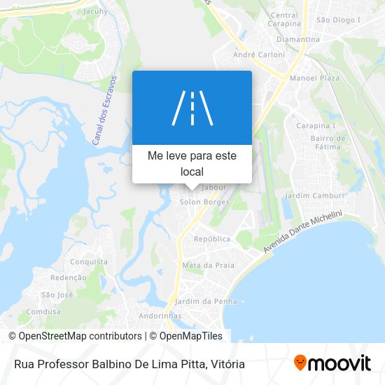 Rua Professor Balbino De Lima Pitta mapa