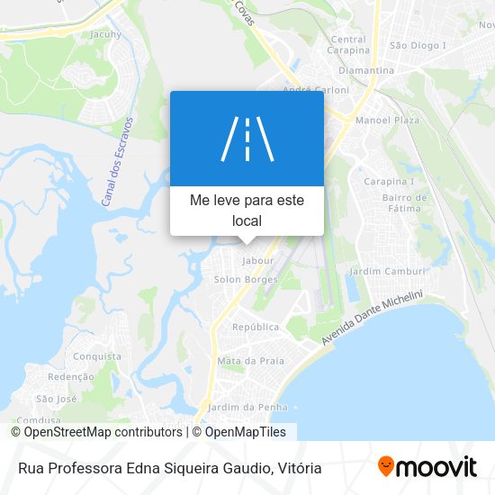 Rua Professora Edna Siqueira Gaudio mapa