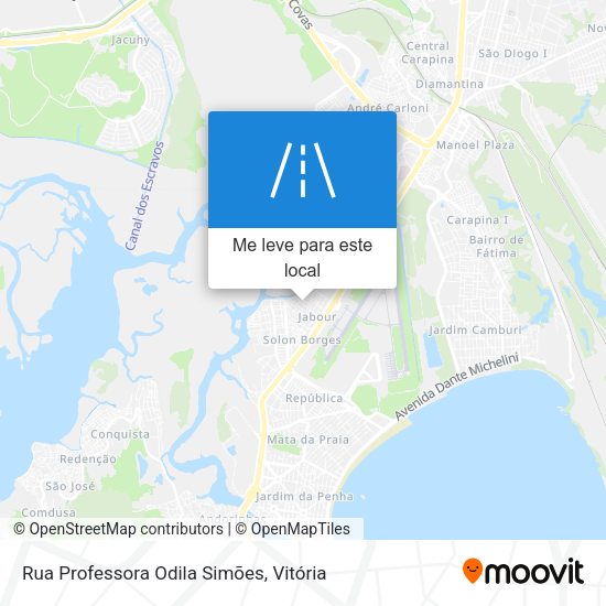 Rua Professora Odila Simões mapa