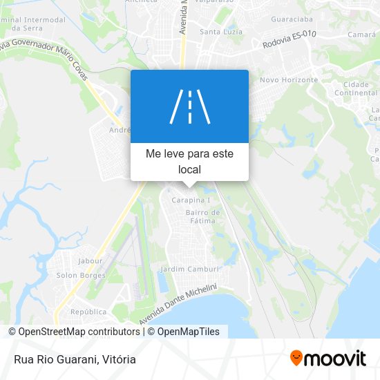 Rua Rio Guarani mapa