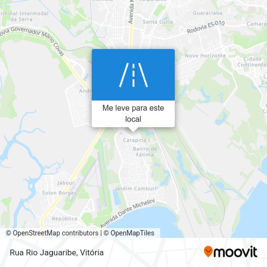 Rua Rio Jaguaribe mapa