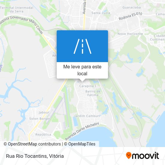 Rua Rio Tocantins mapa