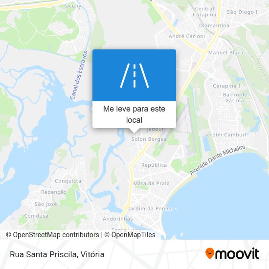 Rua Santa Priscila mapa