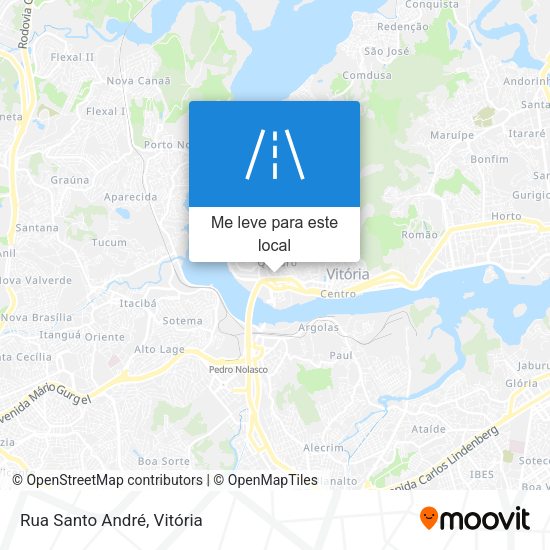Rua Santo André mapa