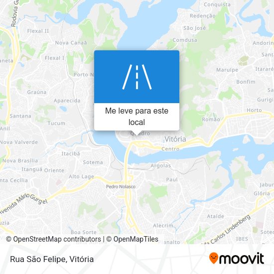 Rua São Felipe mapa