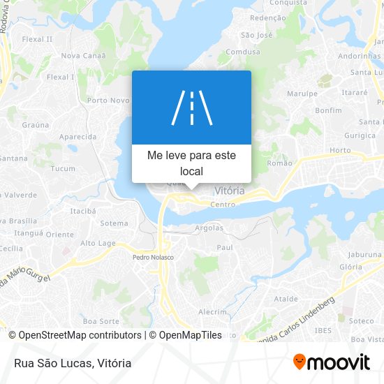 Rua São Lucas mapa