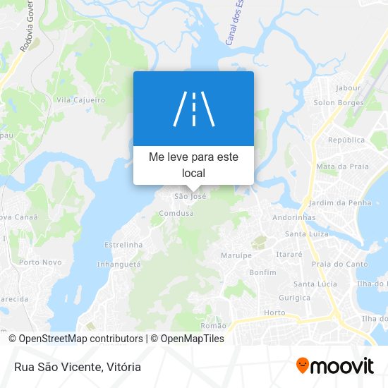 Rua São Vicente mapa