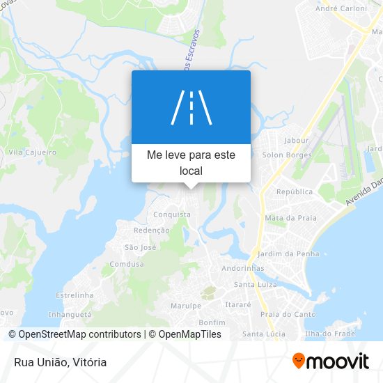 Rua União mapa