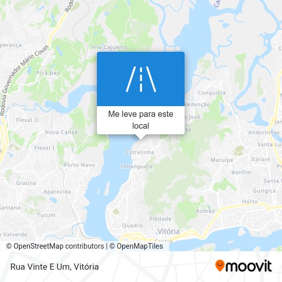 Rua Vinte E Um mapa