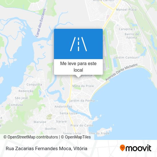 Rua Zacarias Fernandes Moca mapa