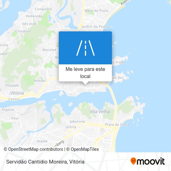 Servidão Cantídio Moreira mapa