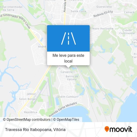 Travessa Rio Itabopoana mapa