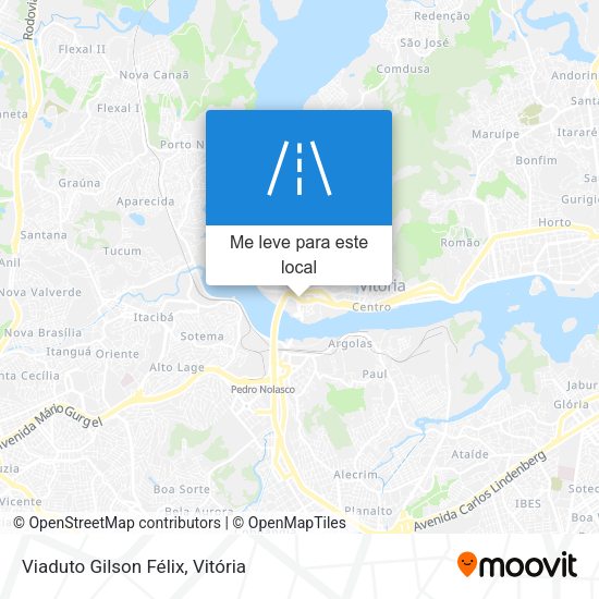 Viaduto Gilson Félix mapa