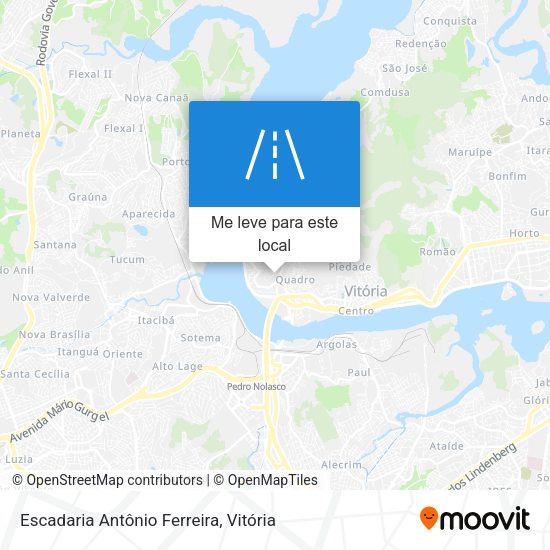 Escadaria Antônio Ferreira mapa