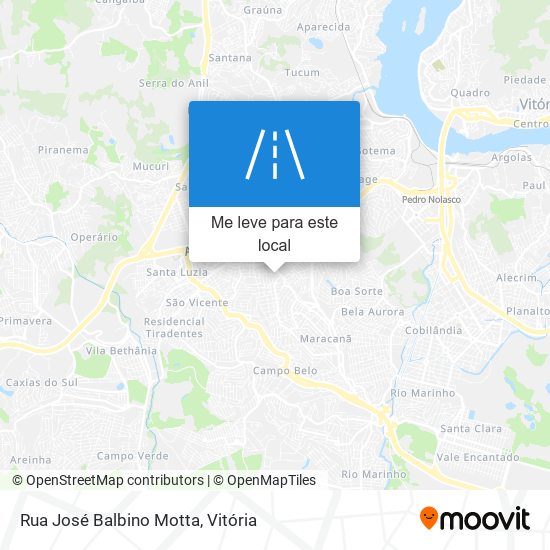 Rua José Balbino Motta mapa